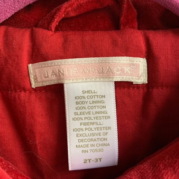 Janie and Jack Girls Holiday Velvet And Silk Coat And Beret Silk Rosettes. 2T 3T - Picture 7 of 11